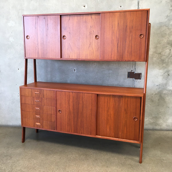 Vintage Two Tier Danish Teak Credenza by Gunni Oman Model Three