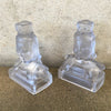 Pair of Mid Century Frosted Glass Bookends