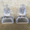 Pair of Mid Century Frosted Glass Bookends