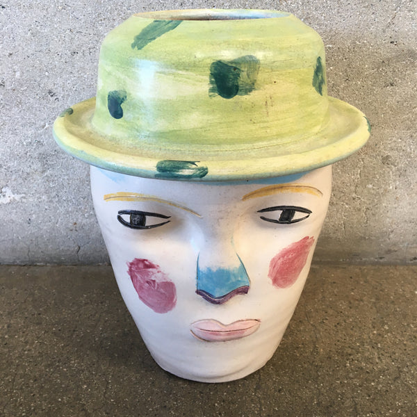 Mid Century Face Pot