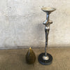 Vintage Artisan Marble & Silver Torso Candle Holder