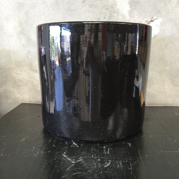 Mid Century Modern Black Garden Pot By Gainey