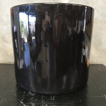 Mid Century Modern Black Garden Pot By Gainey