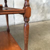 Antique Side Table With Double Drop Downsides & Removable Lower Serving Tray