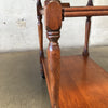 Antique Side Table With Double Drop Downsides & Removable Lower Serving Tray