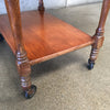 Antique Side Table With Double Drop Downsides & Removable Lower Serving Tray