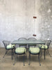 Vintage Glass Patio Table & 6 Chairs