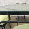 Vintage Glass Patio Table & 6 Chairs