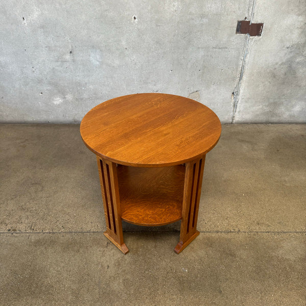 Vintage Stickley Two Tier Round Table