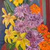 Oil on Canvas Flower Arrangement by Barbara Beddoes