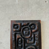 Mid Century Carved Wood Panel