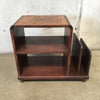 Vintage Art Deco Side Table Magazine Rack