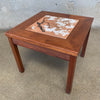 Mid Century John Keal For Brown Saltman Walnut & Enameled Copper Tile Table