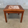 Mid Century John Keal For Brown Saltman Walnut & Enameled Copper Tile Table