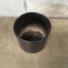 Mid Century Modern Satin Black Ceramic Pot / Planter