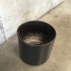 Mid Century Modern Satin Black Ceramic Pot / Planter