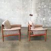 Set of Two Danish Lounge Chairs by Grete Jalke for France & Sons