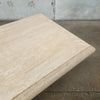 Vintage 1980's Travertine Pedestal Coffee Table