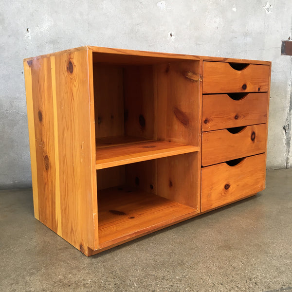 Vintage Solid Wood Credenza #1