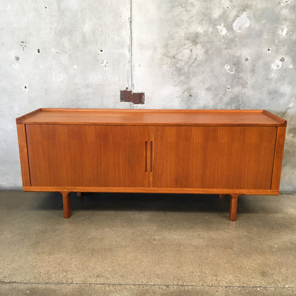 Vintage Tambour Door Teak Credenza By Soro Stolefabrik