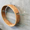 Vintage Bamboo Wall Shelving Unit With 2 Glass Shelves