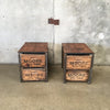 Pair of Industrial End Tables Made From Shipping Crates