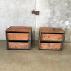 Pair of Industrial End Tables Made From Shipping Crates