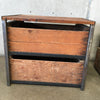 Pair of Industrial End Tables Made From Shipping Crates