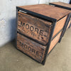 Pair of Industrial End Tables Made From Shipping Crates