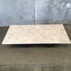 1960 Coffee Table L Atelier Travertine Top Rosewood Legs