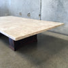 1960 Coffee Table L Atelier Travertine Top Rosewood Legs