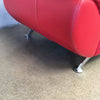 Italian Style Top Grain Red Leather Lounge Chair