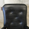 Pair of 1950 Rock-a-Chairs Leather Chrome and Wood, Extremely Comfortable