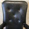 Pair of 1950 Rock-a-Chairs Leather Chrome and Wood, Extremely Comfortable