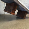 1960 Coffee Table L Atelier Travertine Top Rosewood Legs