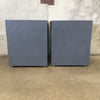 Pair Of Open Cube Side Tables / Record Storage