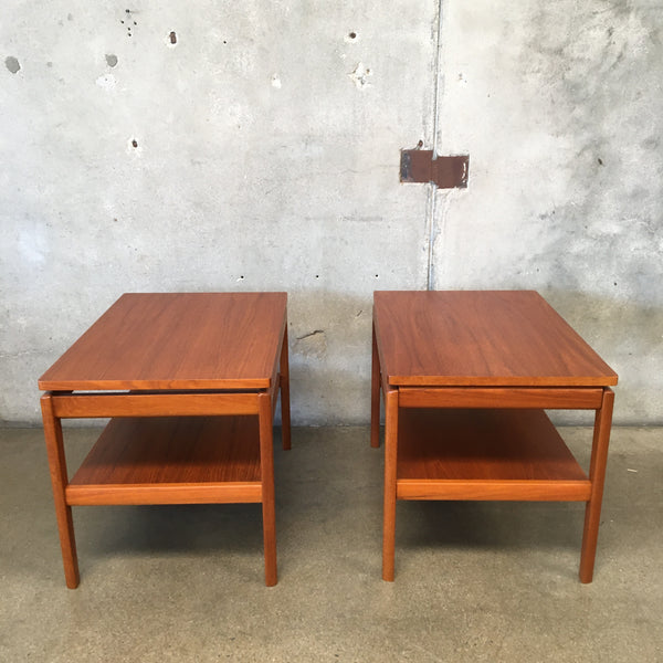 Pair Of Peter Hvidt For France & Son Danish Teak Side Tables