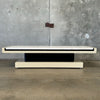 Union Made 1938 Deco Travertine & Leather Lacquer Bench