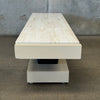 Union Made 1938 Deco Travertine & Leather Lacquer Bench