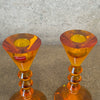 Baccarat Crystal Amber Candlesticks