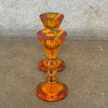 Baccarat Crystal Amber Candlesticks