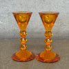 Baccarat Crystal Amber Candlesticks