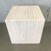 Vintage Travertine Cube Side Table