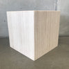 Vintage Travertine Cube Side Table