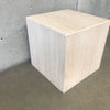 Vintage Travertine Cube Side Table