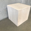 Vintage Travertine Cube Side Table