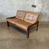 Brazilian Rosewood & Leather Loveseat by OCA