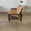 Brazilian Rosewood & Leather Loveseat by OCA