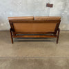 Brazilian Rosewood & Leather Loveseat by OCA