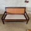 Brazilian Rosewood & Leather Loveseat by OCA